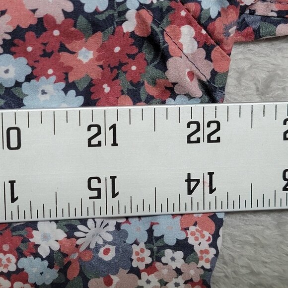 tss Shirt Mens Large Floral Print Pink Red Blue Button Down Made in Japan Cotton - Picture 5 of 10